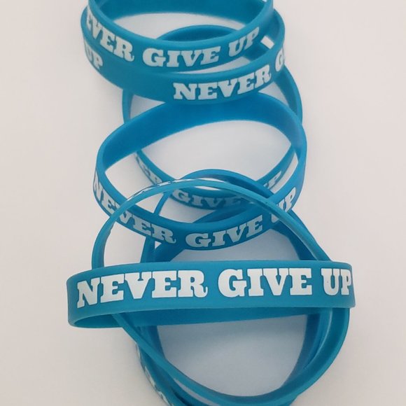 Jewelry / Bracelets / Inspirational Other - Never Give Up Wristband (10 for $14) Inspirational